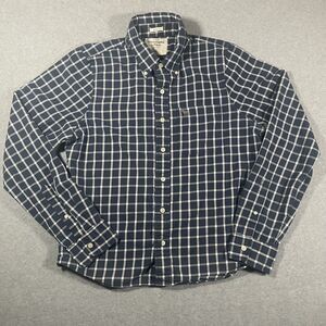 Abercrombie & Fitch Button Down Shirt Mens XL Long Sleeve Blue/White Checkered